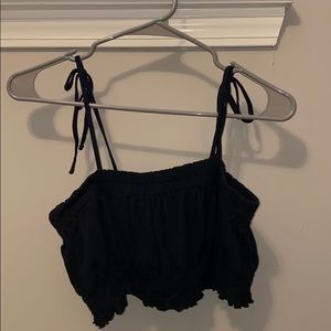 American eagle black cropped tank top